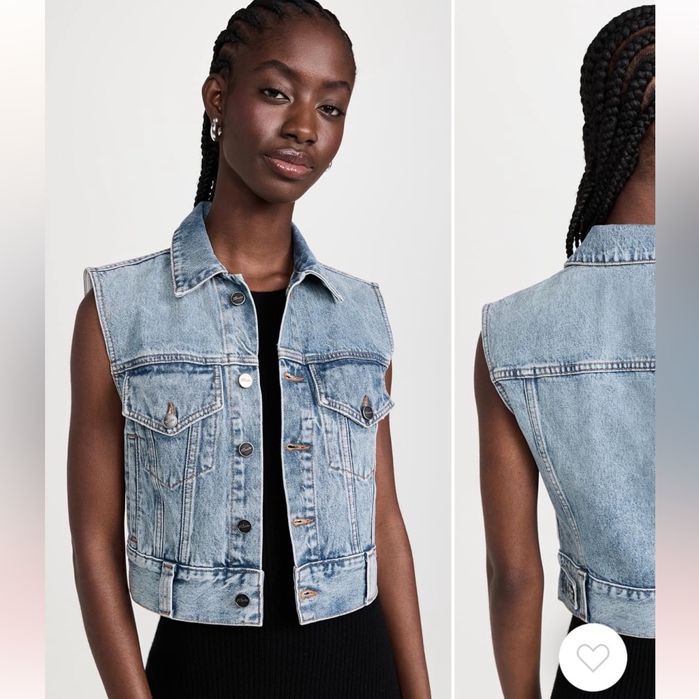 Khaite lizzo denim vest EUC xs